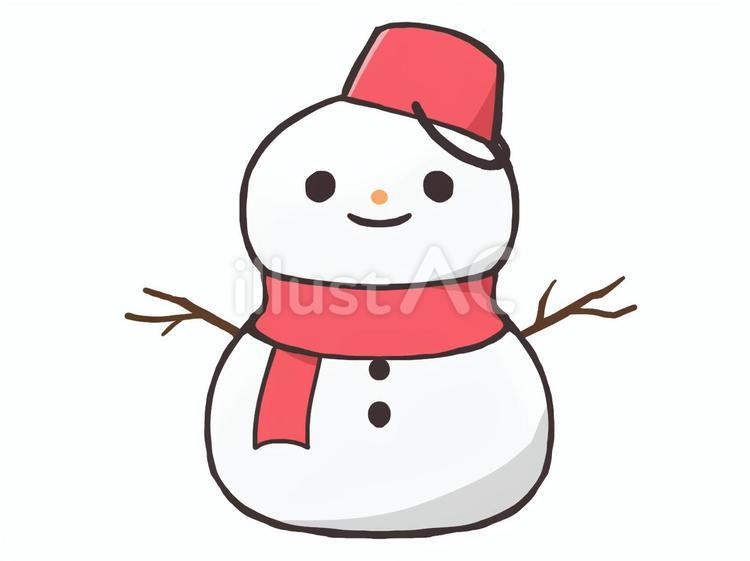 雪だるま　イラスト かわいい,アイコン,イラストのイラスト素材