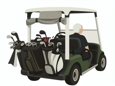 ゴルフカート 移動するゴルファー ゴルフカート 移動するゴルファー ゴルフ,カート,ゴルフ場,ゴルファー,スポーツ,レジャー,趣味,移動,屋外,コースのイラスト素材