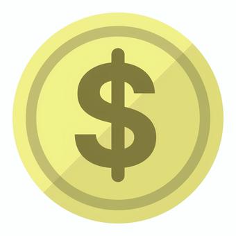 ドル お金,ドル,コイン,貨幣,価格,料金,アイコンのイラスト素材