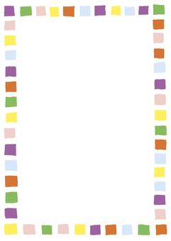 #3375タイル背景 タイル,長方形,四角,フレーム,枠,カラフル,手描き,背景素材,囲み枠,壁紙のイラスト素材