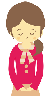 A woman who lowers his head, JPG, PNG and AI A woman who lowers his head, female, woman, people, JPG, PNG and AI