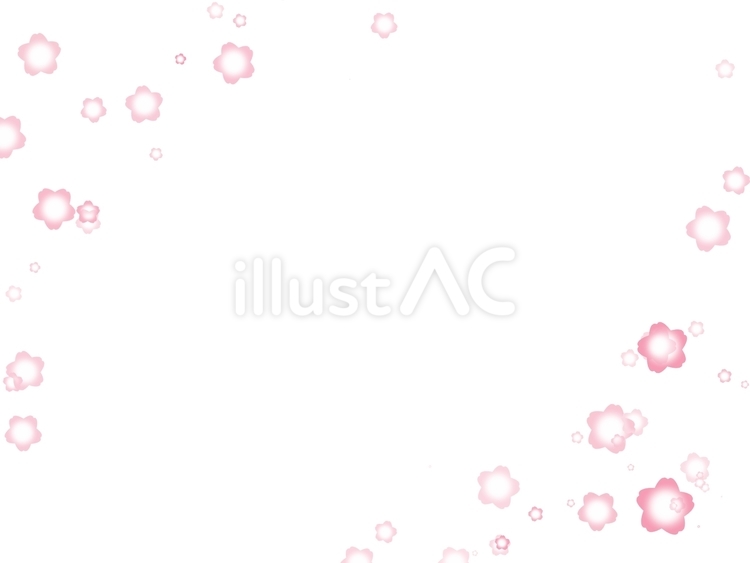 桜フレーム　青みピンク 桜,春,花のイラスト素材