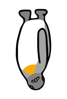 首をかしげるキングペンギン キングペンギン,オウサマペンギン,ペンギン,鳥,グレー,白,黒,立つ,立ち止まる,羽のイラスト素材