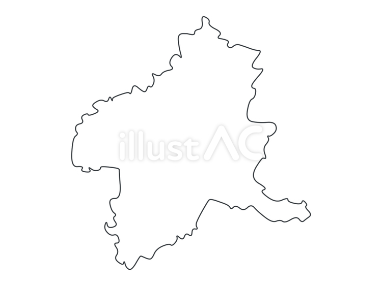 地図・群馬（線のみ） 群馬,地図,日本のイラスト素材