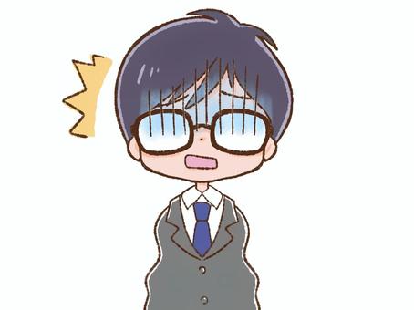 青ざめるスーツの男性 青ざめる,ひきつる,ショック,困る,衝撃,ピンチ,気がつく,失敗,おののく,恐れるのイラスト素材