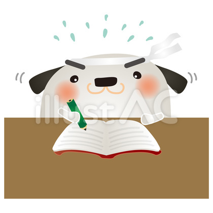 白犬受験勉強