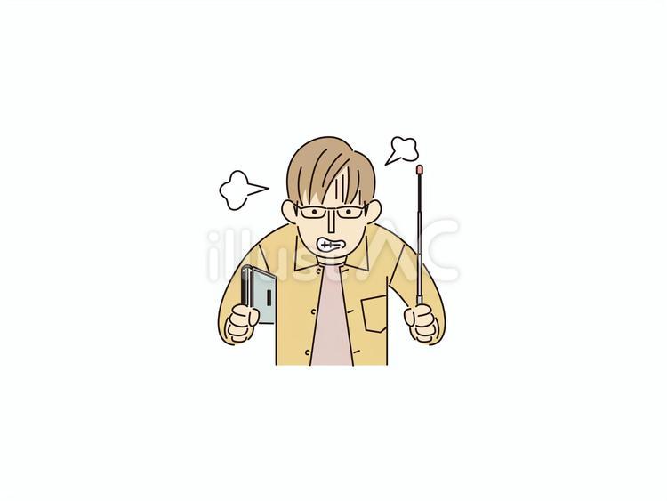 怒る男性教師 男性教師,怒り,勢いのイラスト素材