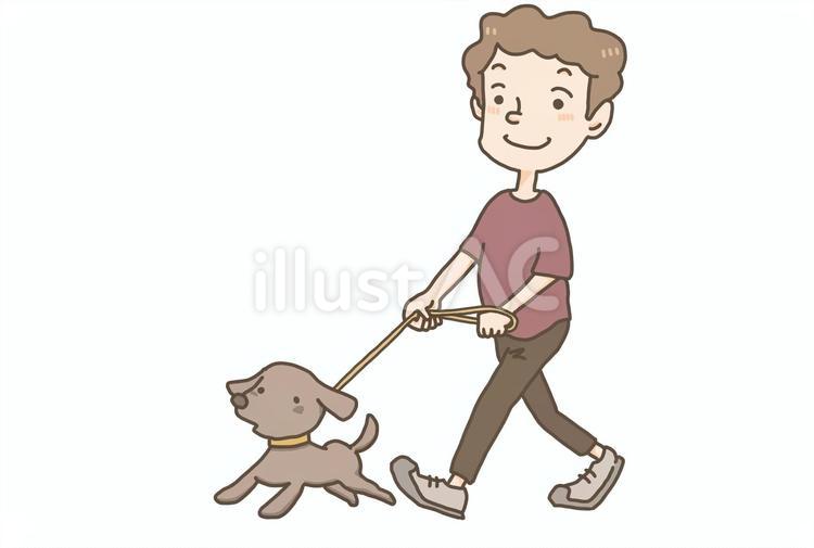 犬の散歩 犬,散歩,ペットのイラスト素材
