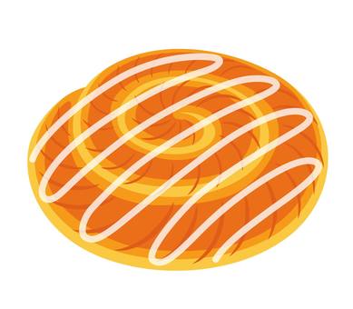 シュガーデニッシュのアイコン シュガー,デニッシュ,パン,食べ物,スィーツ,菓子パン,甘い,アイコン,マーク,シンボルのイラスト素材