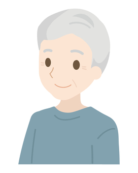 Smiley elderly man, senior citizens, old age, male, JPG, PNG and AI