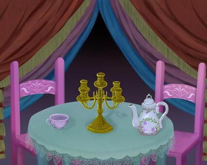 Doubtful Tea Party, JPG and PNG Doubtful Tea Party, tea set, screen, teapot, JPG and PNG