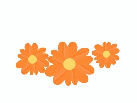 暖かい色の花のイラスト 暖かい色の花のイラスト 花,オレンジ色,暖かいのイラスト素材