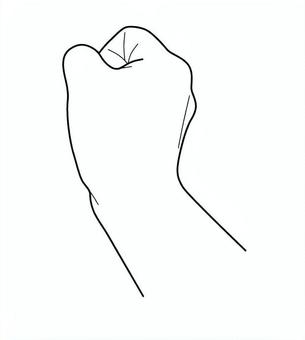 手　178 手,指,リアル,片手,モノクロ,腕,持つ,つかむ,握る,支えるのイラスト素材