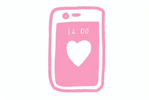 Illustration, smartphone, mobile phone, pink, 