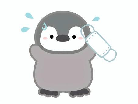 マスクとペンギン 熱中症対策,マスク,熱中症,マスク熱中症,熱中症予防,夏,暑い,汗,症状,脱水のイラスト素材