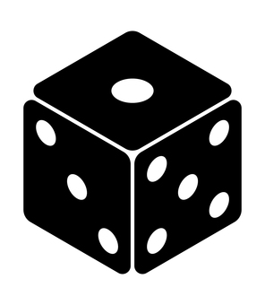 サイコロの1 サイコロ,1,アイコン,おもちゃ,ホビー,遊び,双六,道具,物,シルエットのイラスト素材