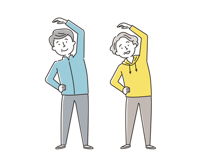 体操するシニア