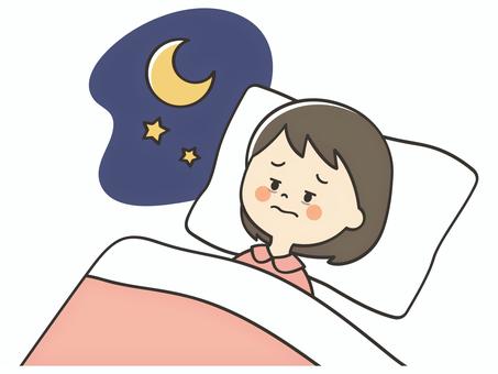 寝不足な女の子 寝不足,不眠症,眠れない,寝れない,不眠,昼夜逆転,入眠,寝つき,悩む,憂鬱のイラスト素材