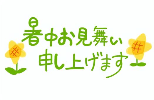 暑中お見舞い 暑中お見舞い,向日葵,手書き文字,暑中御見舞い,ハガキ,夏,ポストカードのイラスト素材