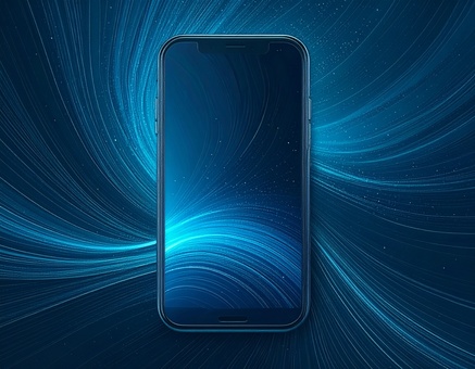 スマホとデジタル抽象背景