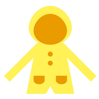 Cute illustration of a yellow raincoat, , JPG, PNG and AI