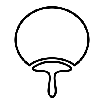 シンプルなうちわのイラスト 団扇,うちわ,線画,シンプル,夏,手描き,生活のイラスト素材