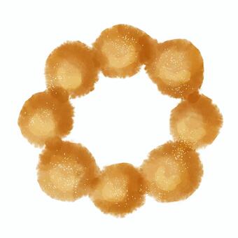 ドーナツ（リング型）のイラスト ドーナツ,ドーナッツ,リングドーナツ,ボール,連結,スイーツ,お菓子,洋菓子,おやつ,食べ物のイラスト素材