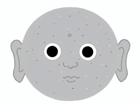 お地蔵さん お地蔵さん,耳,目,顔,可愛い,お知らせ用,宣伝用,pop調,手描き,挿絵のイラスト素材