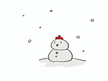 雪だるま　冬　雪 雪だるま,冬,雪,丸い,白いのイラスト素材