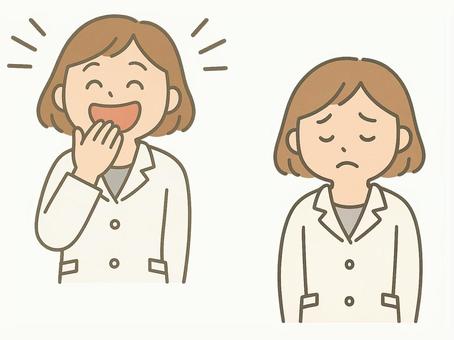 白衣を着た女性　3 