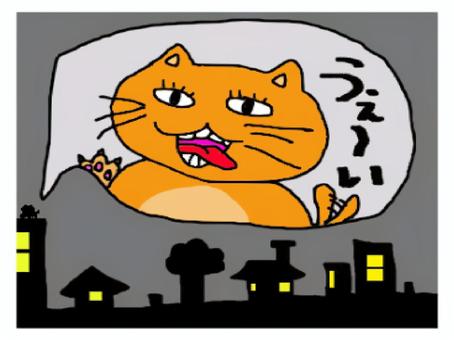 Nyanko, 貓, 夜, 喜悅, JPG