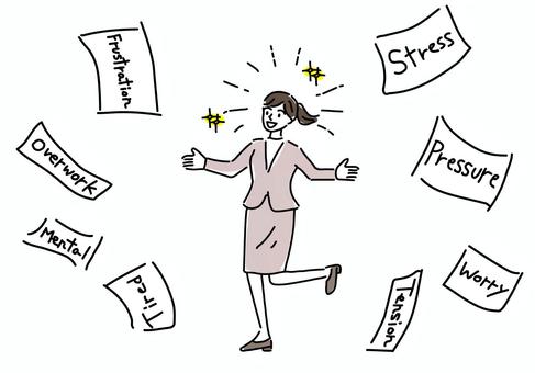 仕事や家事から解放された女性シンプル線画 退職,女性,解放,離婚,主婦,ストレス,転職,メンタルヘルス,会社員,ストレスフリーのイラスト素材
