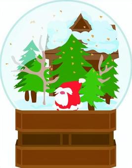 スノードーム スノードーム スノードーム,冬,クリスマス,サンタクロース,イベント,飾り,雪,クリスマスツリー,透過,ベクターのイラスト素材