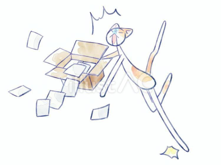 つまずき猫 猫,可愛い,つまずくのイラスト素材