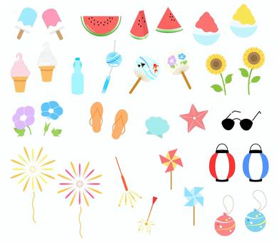 summer illustration collection, JPG, PNG and AI summer illustration collection, , JPG, PNG and AI