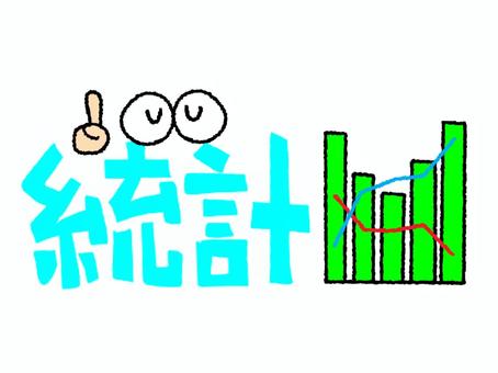 統計 統計,文字絵,グラフ,イメージ,pop調,お知らせ用,宣伝用,手描き,挿絵,ワンポイントのイラスト素材