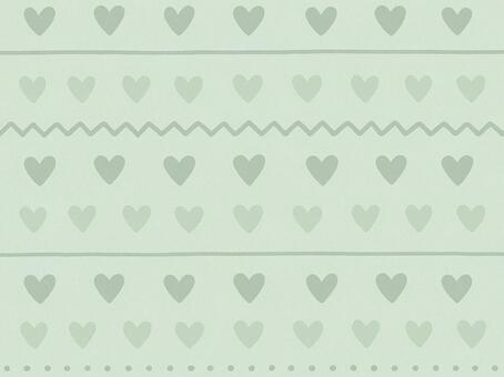 268.背景 ハート柄,ボーダーパターン,かわいいパターン,手描き風デザイン,パステルグリーン,シームレス柄,ガーリーデザイン,ゆるいイラスト,ナチュラルパターン,背景素材のイラスト素材