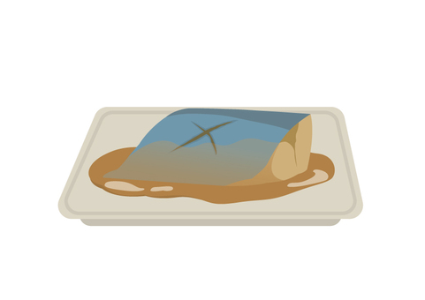 サバの味噌煮 サバの味噌煮,サバ,鯖,魚,魚料理,煮魚,味噌煮,和食,家庭料理,おかずのイラスト素材