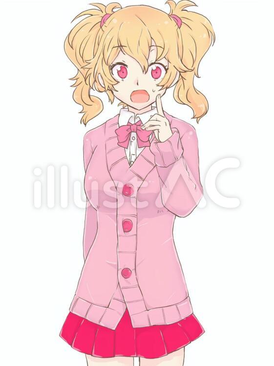 制服女子立ち絵(驚) 立ち絵,制服,女の子のイラスト素材