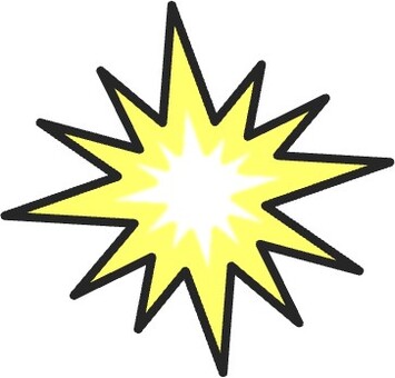 衝撃 衝撃,ギザギザ,黄色,衝突,対戦,唐突のイラスト素材