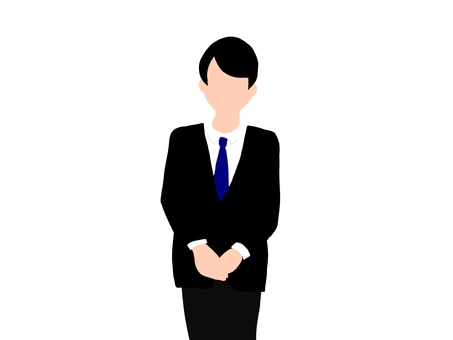 Man standing with hands folded in front of him, , JPG and PNG