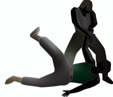 格闘技　コマンドサンボ 格闘技,コマンドサンボ,ロシア,国技,軍,実戦,男性,関節,暗い,シルエットのイラスト素材