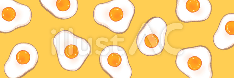 目玉焼き(ヘッダー) ヘッダー,目玉焼き,食べ物のイラスト素材
