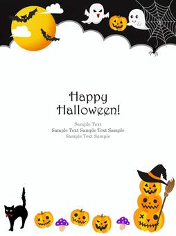 Illustration, halloween, quadro, fundo, 
