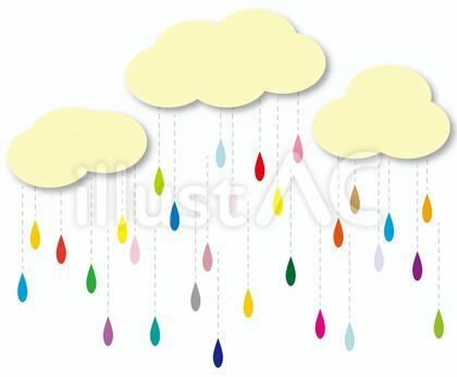 雨と雲のイラスト3
