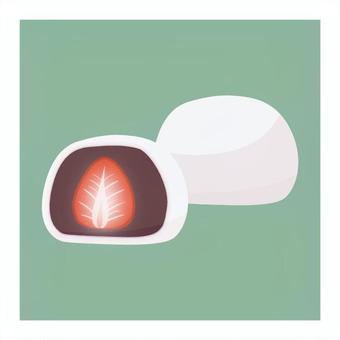 おいしそうないちご大福