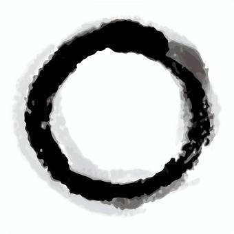 デザイン素材805 デザイン素材805 円,丸,筆,フレーム,墨,黒,和風,あしらい,手書き,グランジのイラスト素材