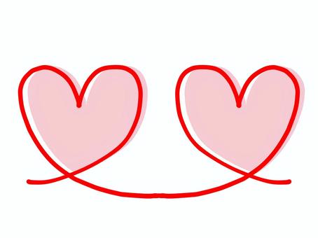 Hand-painted twin heart icon, JPG and PNG Hand-painted twin heart icon, heart, icon, kun, JPG and PNG