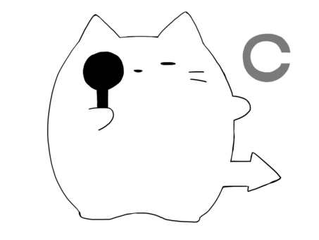 Illustration, cat, white cat, vision test, 