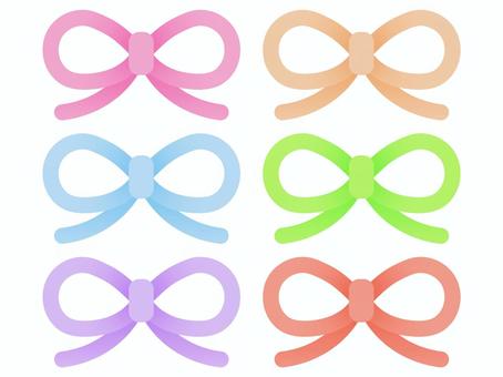 紐リボン（グラデーション） リボン,細い,カラフル,グラデーション,飾り,装飾,ピンク,青,紫,オレンジのイラスト素材